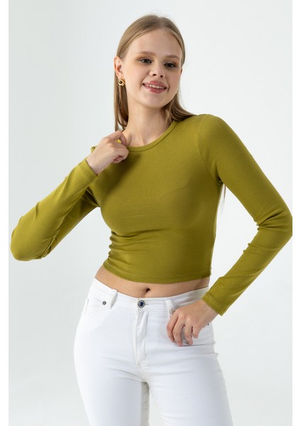 Kadın Bisiklet Yaka Pamuklu Basic Body Yeşil - MW0000832 modelleri
