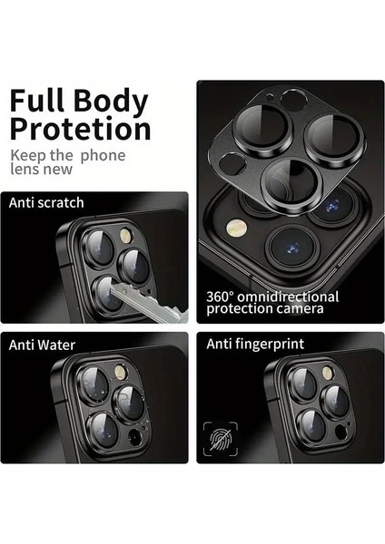 Iphone 15 Pro Max Siyah Safir Kamera Koruyucu Lens 360 Tam Koruma Darbelere Karsı Ekstra Koruma fırsatları