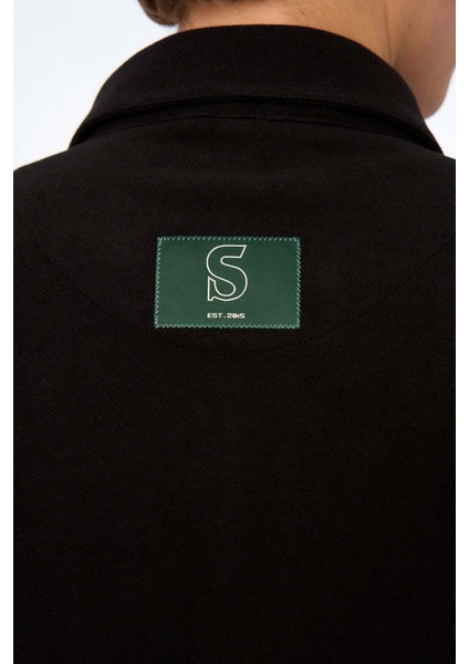 S Logo Full-Zip Ceket - Siyah fiyatları