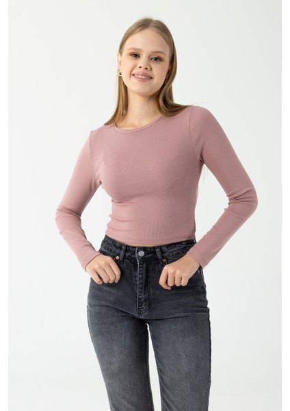 Kadın Bisiklet Yaka Pamuklu Basic Body Pembe - MW0000832 fiyatları