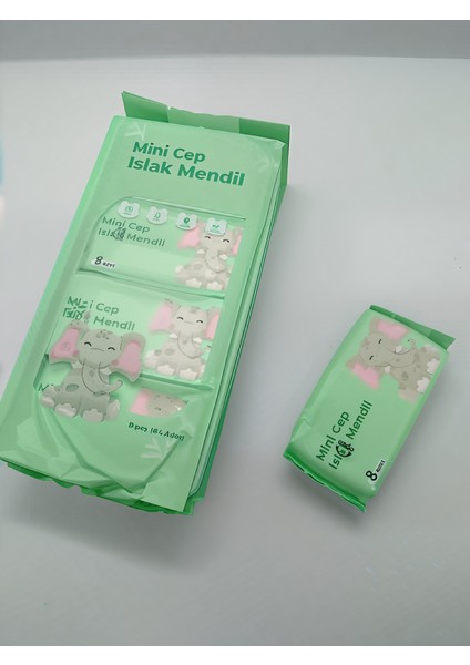 Sevimli Zebra ve Fil Temalı Mini Cep Islak Mendili (2 Paket) indirimleri