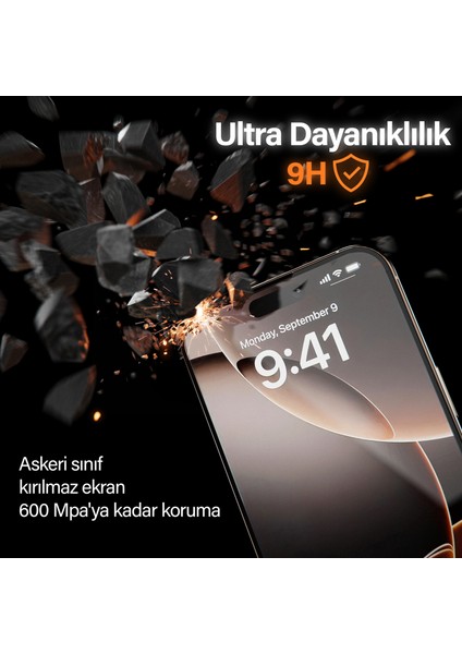 iPhone 16 / iPhone 15 İle Uyumlu PREMIUM Hizalama Aparatlı ve Takılırken Camın Altında Kesinlikle Toz Bırakmayan Darbelere Karşı Ekstra Güçlü HD Ekran Koruyucu Cam indirimleri