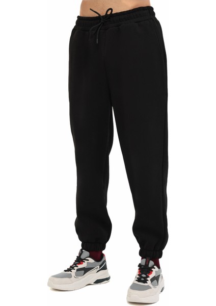 MB 22OVERSN326 5pr Siyah Erkek Eşofman Altı