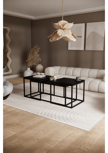 Harmony Metal Orta Sehpa Dikdörtgen Zigon Seti modelleri