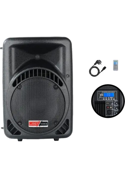 AMPLE-08A Aktif Kabin Hoparlör 8 Inç 450 Watt Bluetooth USB