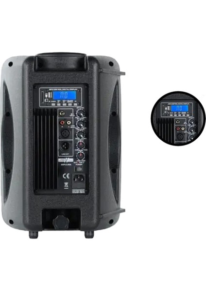 AMPLE-08A Aktif Kabin Hoparlör 8 Inç 450 Watt Bluetooth USB fiyatları