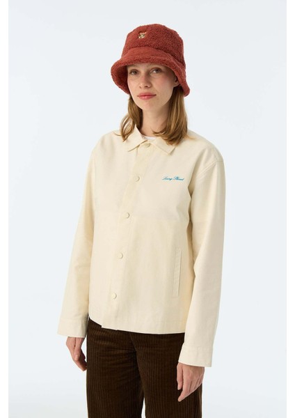 Living Planet Ince Ceket - Ekru