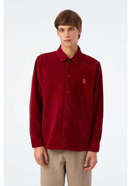 Boxing Gloves Kadife Ceket - Bordo modelleri