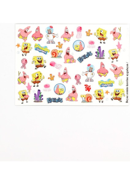 Sarı Sünger Bob Kız Çocuk Tırnak Sticker fırsatları