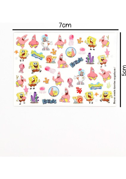 Sarı Sünger Bob Kız Çocuk Tırnak Sticker indirimleri