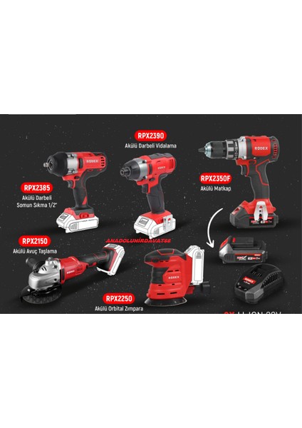 Pro3 Akülü Set Bijon Sökme Matkap Taşlama Zımpara Akülü Matkap 30PCS