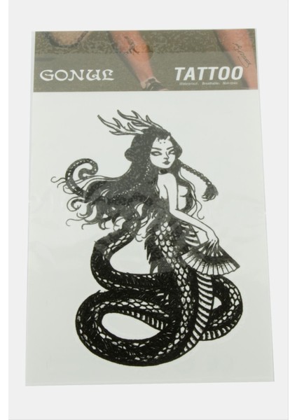 Wizard Şahmeran Tattoo Dövme Sticker-Beyaz fiyatları