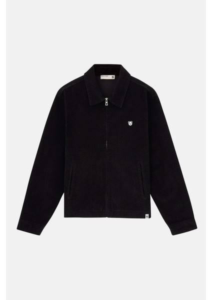 Panda Full-Zip Kadife Ceket - Siyah indirimleri