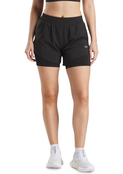 2 In 1 Shorts Siyah Kadın Şort