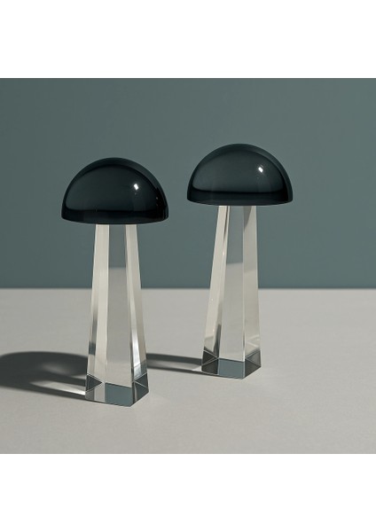 Kristal Mantar Ikili Dekoratif Obje 20X9