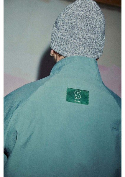 S Logo Rüzgarlık - Gri Melanj