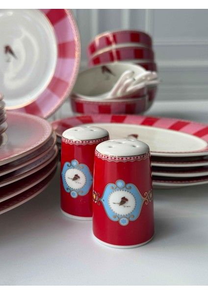 Kahvaltı Takımı Bird Red 48 Parça 6 Kişilik fiyatları