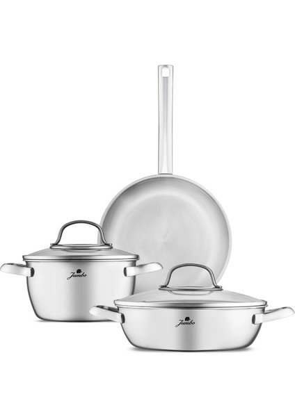 Athena 3ply 5 Parça Indüksiyon Tabanlı Çelik Tencere Seti