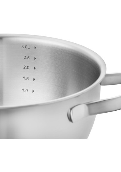 Athena 3ply 5 Parça Indüksiyon Tabanlı Çelik Tencere Seti