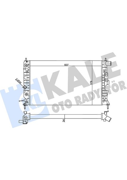 Su Radyatörü Opel Vectra B 1.6ı 2.0ı 1.6 1.8 2.0 2.2. 16V 95-02 At Ac Mekanik 607X378X34 1300221-1300240-24402888-52464524-1300159-52479101-52484607-52464573-52479099-1300182-52488059
