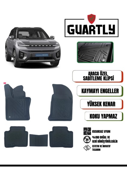 Ssangyong Torres 2023 ve Sonrası Için Araca Özel Premium 4d Havuzlu Paspas Takımı