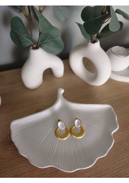 Çelik Sedefli Küpe