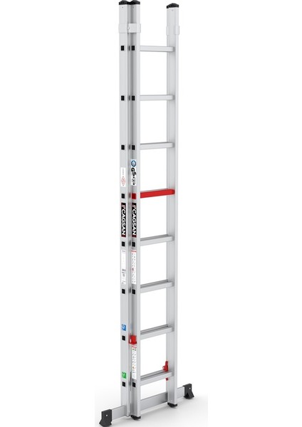 2X8 Basamaklı Duo - İki Parçalı Alüminyum Merdiven Ts6050
