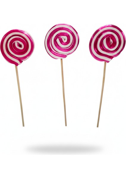 Küçük Boy 50 Adet Pembe Sosyete Şeker 12 gr Lolipop Çubuklu Çocuk Doğum Günü Party modelleri