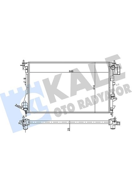 Su Radyatörü Opel Vectra C 1.6 1.8 1.6 16V 02-08 Saab 9-3 1.8 2.0t 03-15 mt Ac Nac Mekanik 648X414X23