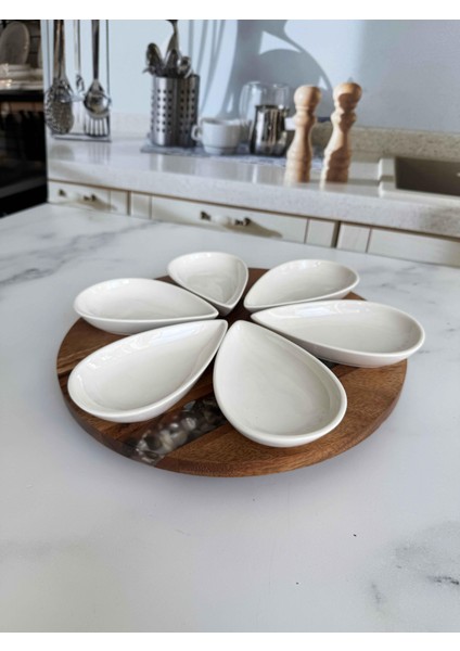 Akasya Damla Sunum Seti 7 Parça modelleri