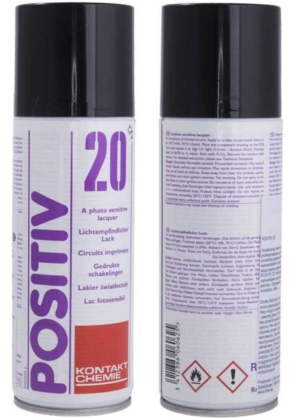 Positiv 20 - Baskı Devre Pozlama Spreyi 200ML modelleri