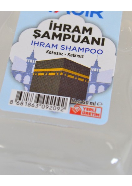 Umre ve Hac Için Kokusuz Ihram Şampuanı – 50 Ml, Seyahat Boyu, Ihrama Uygun- 5 Adet fırsatları