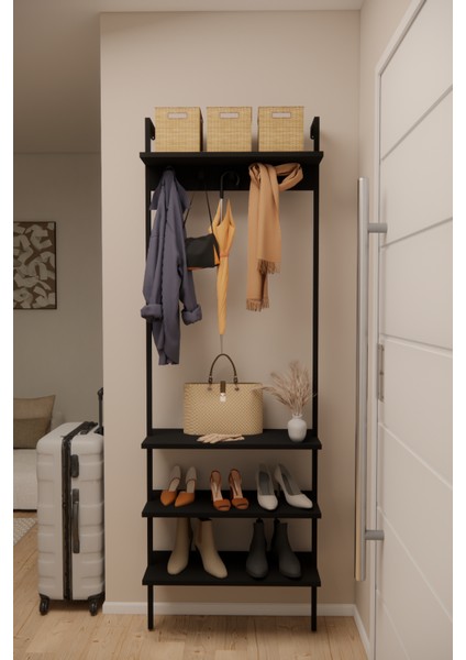 Remo Metal Portmanto , Duvara Monte Elbise Askılığı, Vestiyer ,ayakkabılık, Organizer