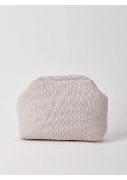 Kadın Krem Clutch Portföy El Çantası