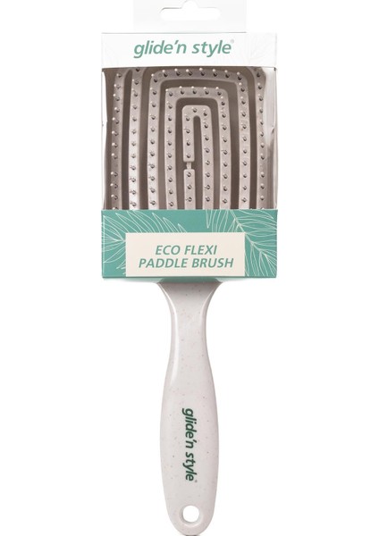 Glide’n Style Eco Flexi Paddle Brush – Doğa Dostu Esnek Saç Açma ve Tarama Fırçası