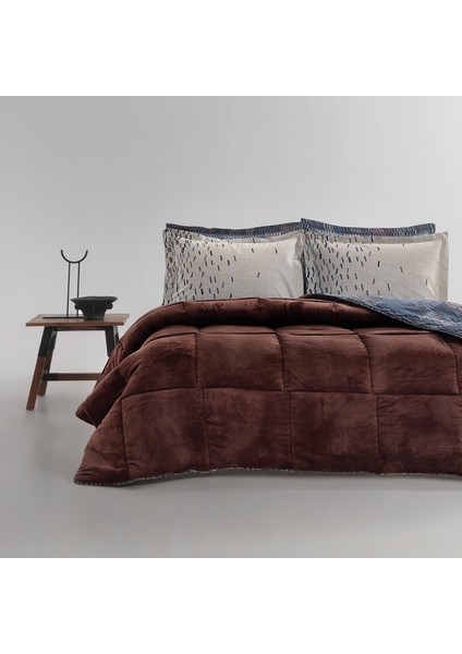 Portree Çift Kişilik Triola Uyku Seti - Kahverengi