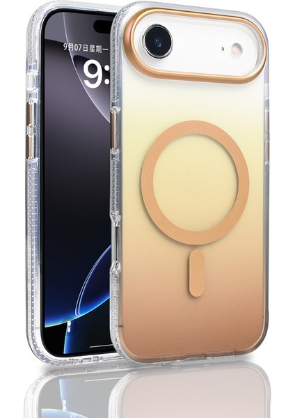 Apple iPhone 17 Air Magsafe Şarj Özellikli Düşmeye Dayanıklı Renk Akışlı Prismguard Kapak Kılıf