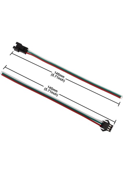 10 Adet Jst Sm 3 Pin Konektör LED Güç Erkek Sm Bağlantı Kablo Adaptör WS2812B WS2812 WS2811 LED Işık Şeridi