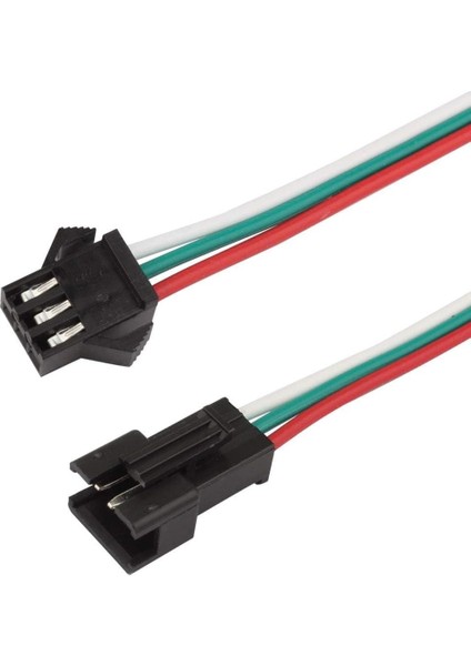 10 Adet Jst Sm 3 Pin Konektör LED Güç Erkek Sm Bağlantı Kablo Adaptör WS2812B WS2812 WS2811 LED Işık Şeridi