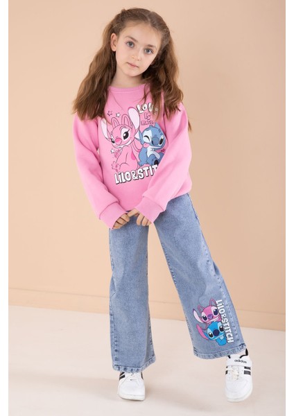 Pembe Love Karakter Baskılı Şardonlu Badili Kız Çocuk Pantolonlu 2li Takım 22744 fiyatları