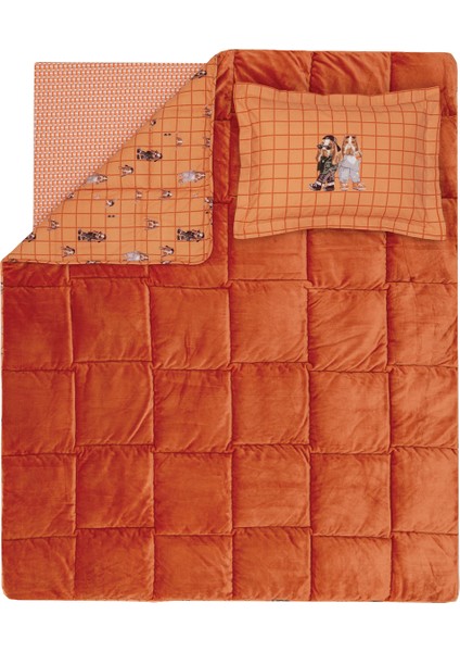 Nantes Tek Kişilik Triola Uyku Seti - Turuncu