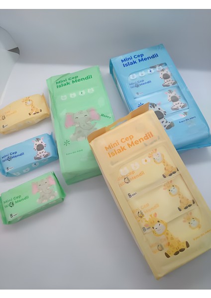 Sevimli Mini Cep Islak Mendili (3 Paket) fiyatları