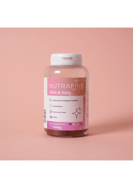 Skin & Hair Gummy – Hidrolize Kolajen, Hyaluronik Asit, Glutatyon ve Biotin Içeren Cilt&saç Gummies fiyatları