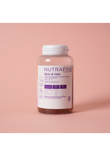 Skin & Hair Gummy – Hidrolize Kolajen, Hyaluronik Asit, Glutatyon ve Biotin Içeren Cilt&saç Gummies modelleri