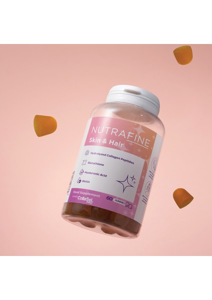 Skin & Hair Gummy – Hidrolize Kolajen, Hyaluronik Asit, Glutatyon ve Biotin Içeren Cilt&saç Gummies indirimleri