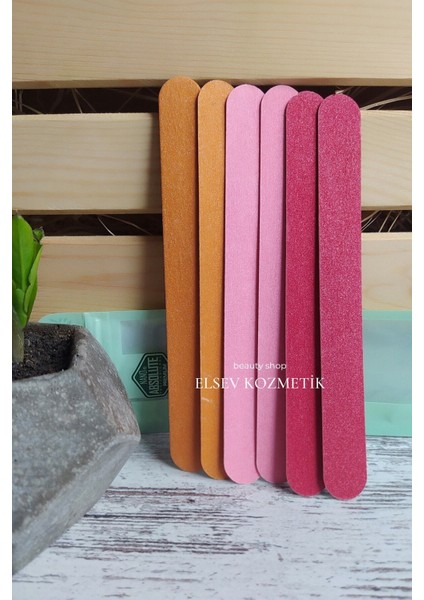 6'lı Renkli Kağıt Törpü Seti, Manikür ve Pedikür Için Tırnak Şekillendirme Araçları