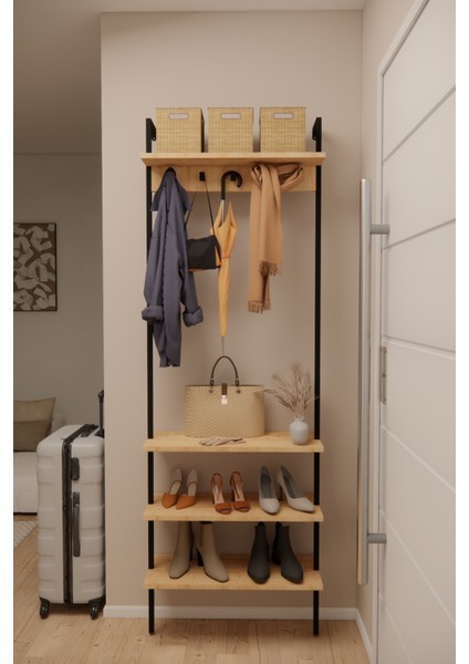 Remo Metal Portmanto , Duvara Monte Elbise Askılığı, Vestiyer ,ayakkabılık, Organizer