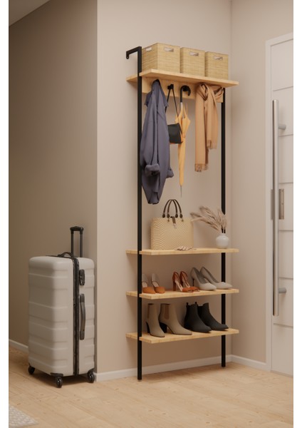 Remo Metal Portmanto , Duvara Monte Elbise Askılığı, Vestiyer ,ayakkabılık, Organizer fırsatları