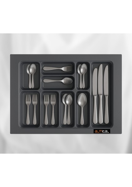 65x49 cm. 9 Gözlü Antrasit Çekmece Içi Kaşıklık 54*41 Cm'e Kadar Kesebilirsiniz fiyatları