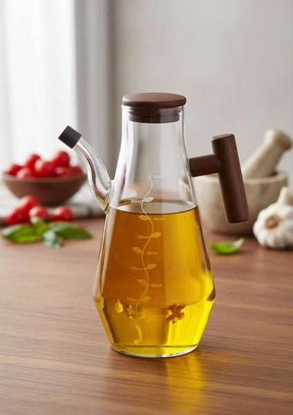 Cam Yağlık - Akasya Kulplu 1 Litre - Oval